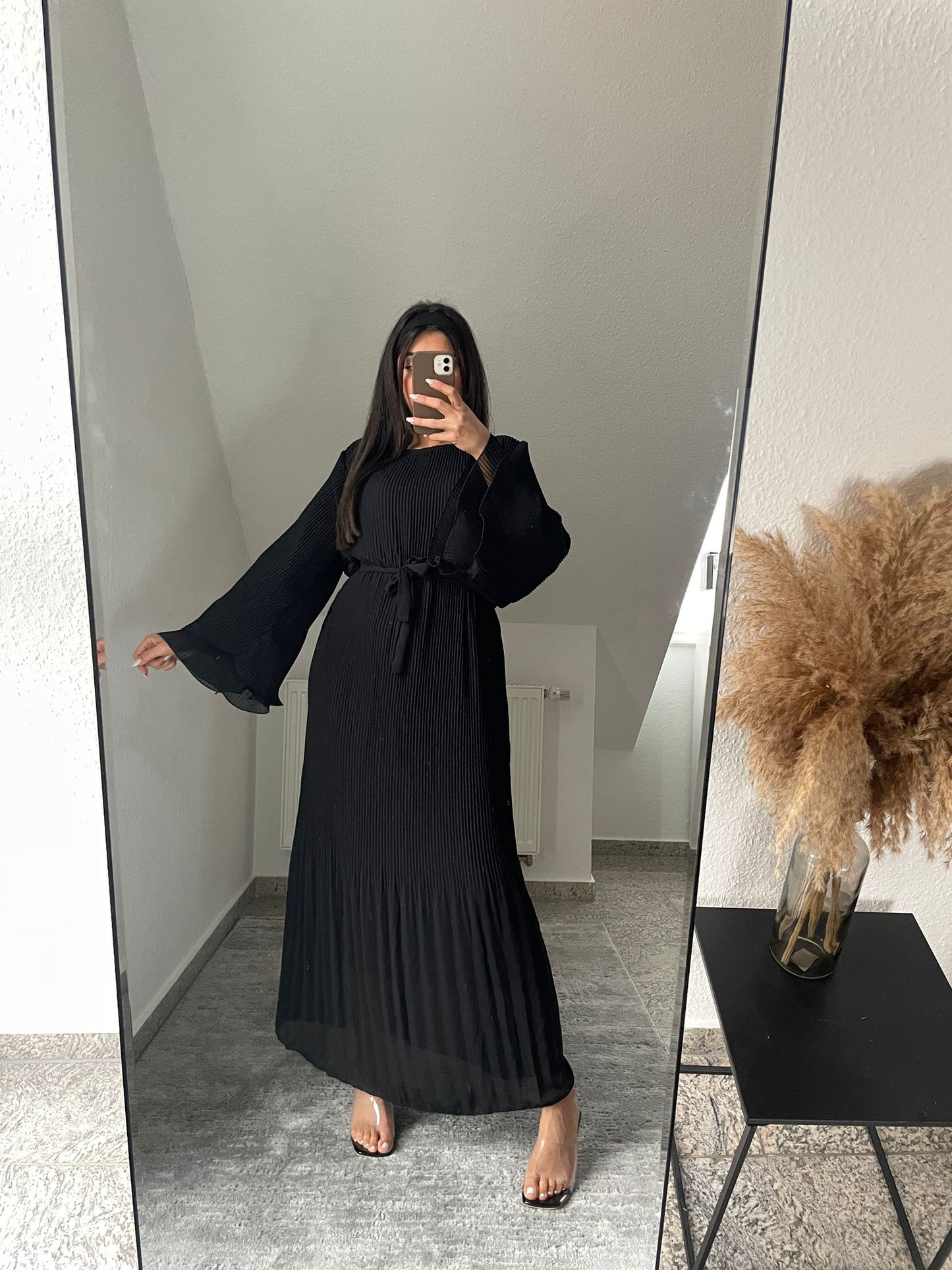 Maxi Wickelkleid mit Fledermausärmel